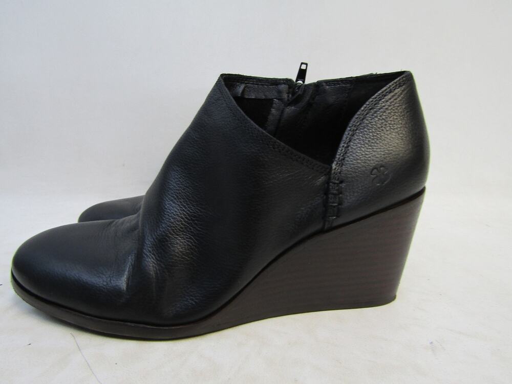 Lucky Brand Womens Size 10 M Black Leather Ankle Fashion Boots Bootie